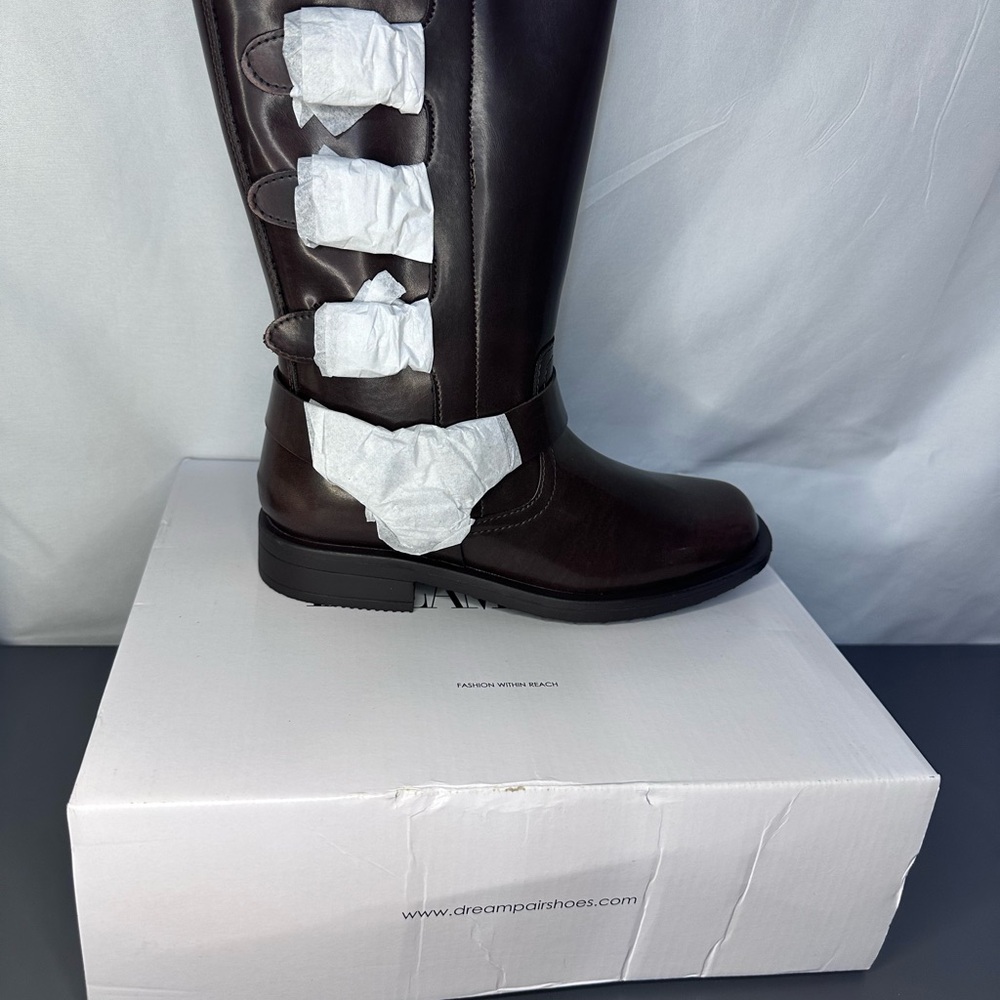 NIB Dream Paris girls knee-high motorcycle boots